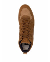 Baskets montantes en daim marron Veja