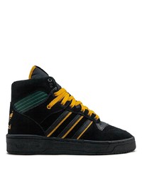 Baskets montantes en daim noires adidas