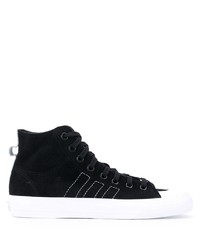 Baskets montantes en daim noires adidas