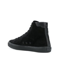 Baskets montantes en daim noires Saint Laurent