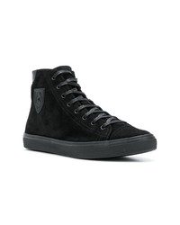 Baskets montantes en daim noires Saint Laurent