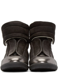 Baskets montantes en daim noires Maison Margiela