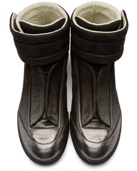 Baskets montantes en daim noires Maison Margiela