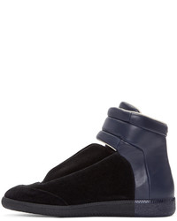 Baskets montantes en daim noires Maison Margiela