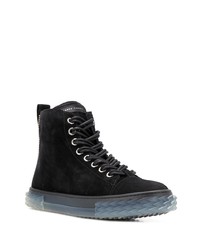 Baskets montantes en daim noires Giuseppe Zanotti