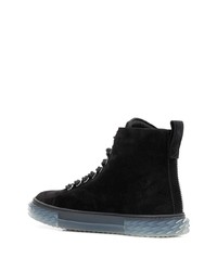 Baskets montantes en daim noires Giuseppe Zanotti