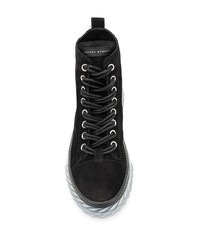 Baskets montantes en daim noires Giuseppe Zanotti