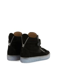 Baskets montantes en daim noires Giuseppe Zanotti