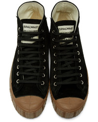 Baskets montantes en daim noires Comme des Garcons