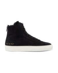 Baskets montantes en daim noires Common Projects