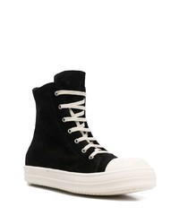 Baskets montantes en daim noires Rick Owens