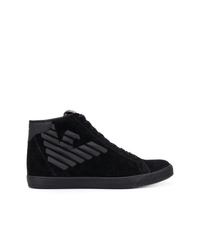 Baskets montantes en daim noires Ea7 Emporio Armani