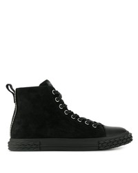 Baskets montantes en daim noires Giuseppe Zanotti