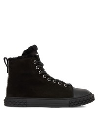 Baskets montantes en daim noires Giuseppe Zanotti