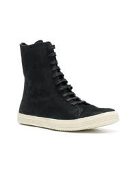 Baskets montantes en daim noires Rick Owens