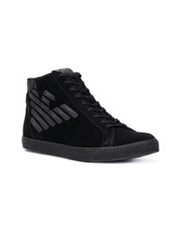 Baskets montantes en daim noires Ea7 Emporio Armani