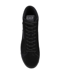 Baskets montantes en daim noires Ea7 Emporio Armani