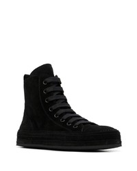 Baskets montantes en daim noires Ann Demeulemeester