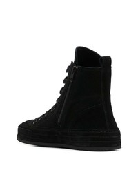 Baskets montantes en daim noires Ann Demeulemeester