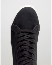 Baskets montantes en daim noires Asos