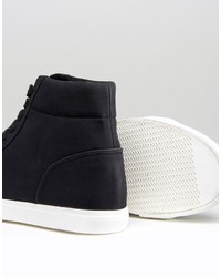 Baskets montantes en daim noires Asos