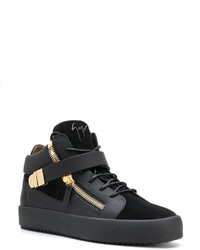 Baskets montantes en daim noires Giuseppe Zanotti Design