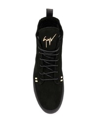 Baskets montantes en daim noires Giuseppe Zanotti Design