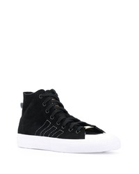 Baskets montantes en daim noires adidas