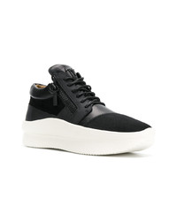 Baskets montantes en daim noires Giuseppe Zanotti Design