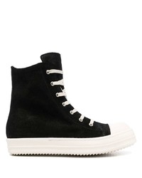 Baskets montantes en daim noires Rick Owens