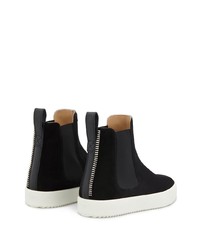 Baskets montantes en daim noires Giuseppe Zanotti