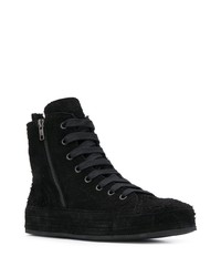 Baskets montantes en daim noires Ann Demeulemeester