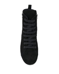 Baskets montantes en daim noires Ann Demeulemeester