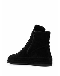 Baskets montantes en daim noires Ann Demeulemeester