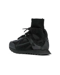 Baskets montantes en daim noires Maison Margiela