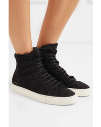 Baskets montantes en daim noires Common Projects