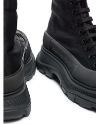 Baskets montantes en daim noires Alexander McQueen