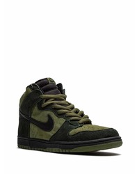 Baskets montantes en daim olive Nike