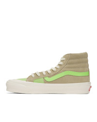 Baskets montantes en daim olive Vans