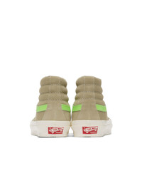 Baskets montantes en daim olive Vans