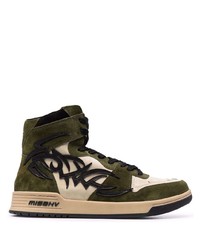 Baskets montantes en daim olive Misbhv