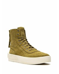 Baskets montantes en daim olive Puma