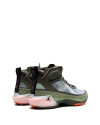 Baskets montantes en daim olive Jordan