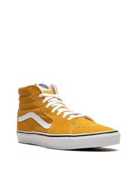 Baskets montantes en daim orange Vans