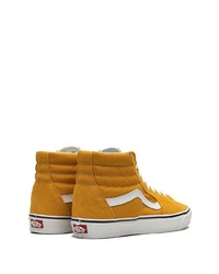 Baskets montantes en daim orange Vans