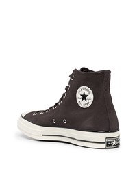 Baskets montantes en daim pourpre foncé Converse