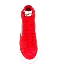 Baskets montantes en daim rouges Nike