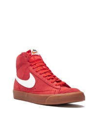 Baskets montantes en daim rouges Nike