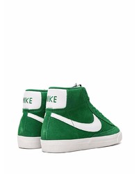Baskets montantes en daim vert foncé Nike