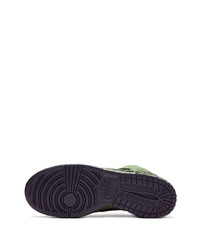 Baskets montantes en daim vert foncé Nike